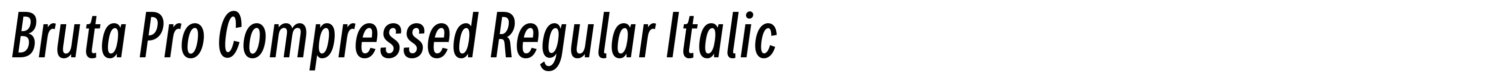 Bruta Pro Compressed Regular Italic